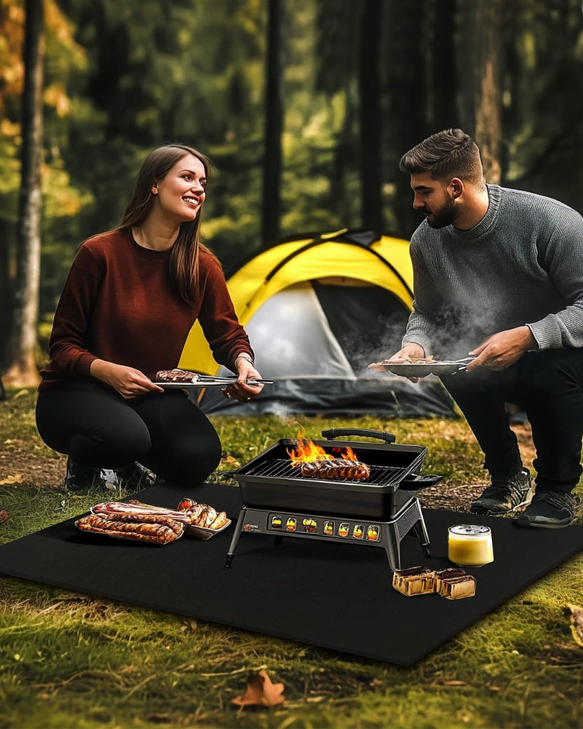 24x36inch Carbon Felt Welding Blankets, Flame Retardant Fabric Material, 5MM Heat Shield Withstand High Temperature