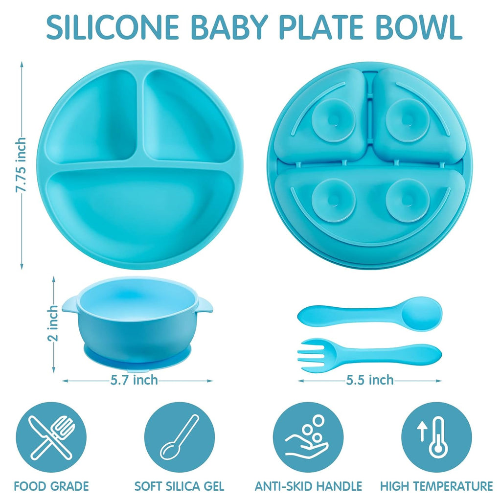 Baby Toddler Plates and Bowls Set with Suction