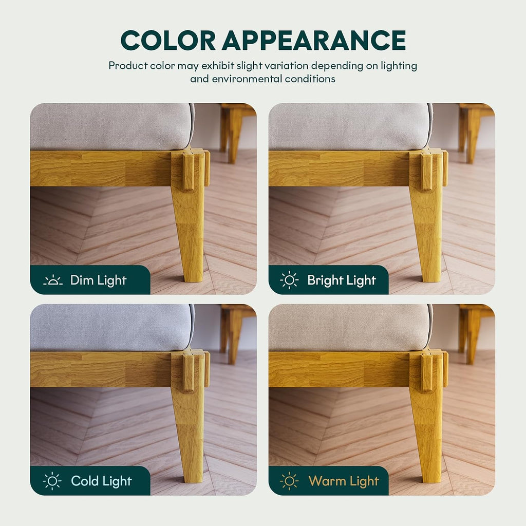 14" Bed Frame - Solid Wood Platform Bed - Japanese Joinery Bed Frame - Wood Slat Support - No Box
