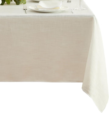 Home Fashions Villeroy & Boch Classic Embroidered Border Tablecloth - Elegant Table Cover for Dining