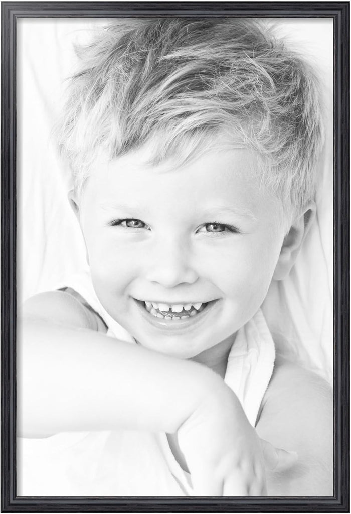 24x36 Inch Black Picture Frame, This 1.2500 Inch Custom Poster Frame is Galleria Noir - Comes with Acrylic and