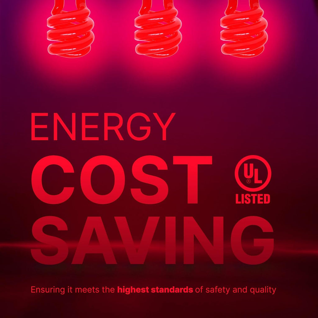 CFL Compact Fluorescent Red light bulbs Colored Light Bulb