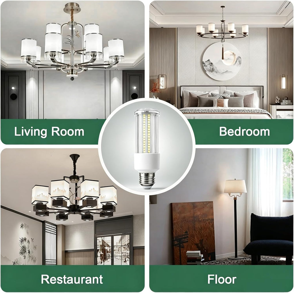40W LED Corn Bulb, 5500 Lumens Super Bright 320W Equivalent, Daylight White E26/E27 Base Corn Cob Light, Energy