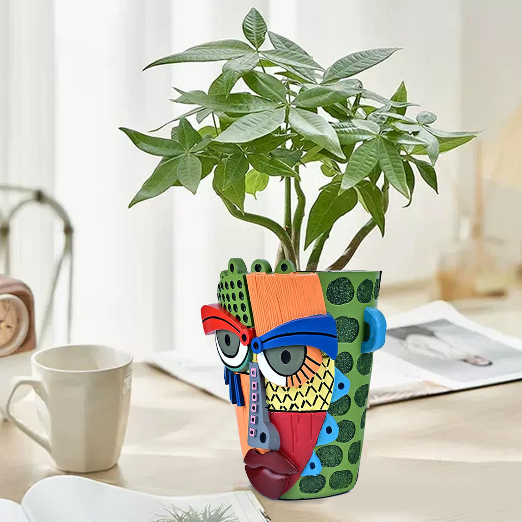 Abstract Face Planter Pots for Indoor Plants & Flowers Deco Gift