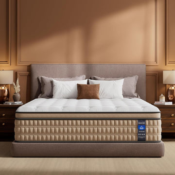 14 inch Firm Cal King Size Mattress - Pain-Relieving Hybrid Mattress for Extra Lumbar & Hip Support - Bed in a Box