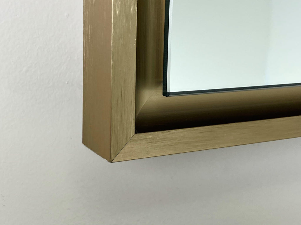 16x26 Parker Metro Metal Framed Rectangle Recessed Bathroom Medicine Cabinet, Floating Mirror, 14x24 in-Wall Opening