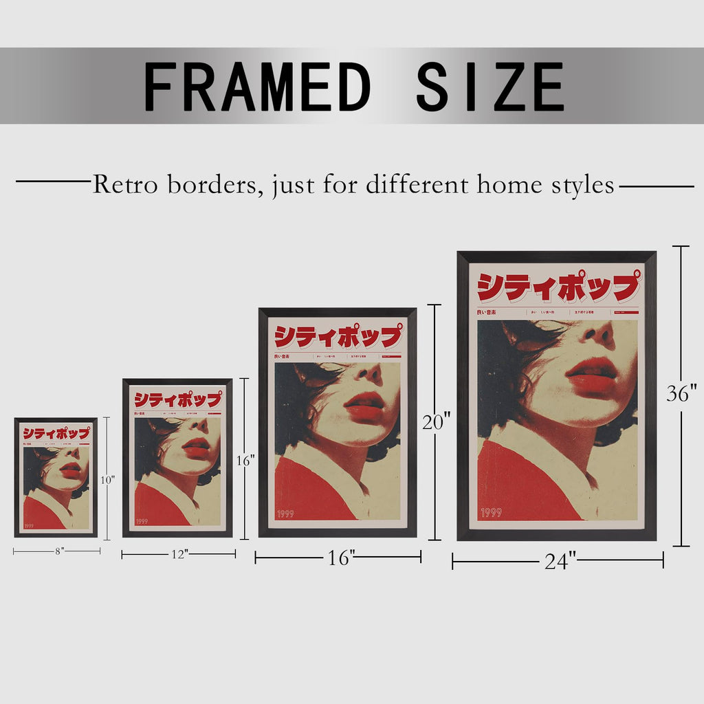 Retro Japanese Poster City Pop Music Canvas Wall 90s Y2k Wall Decor Vintage Quirky Vaporwave Aesthetic Prints