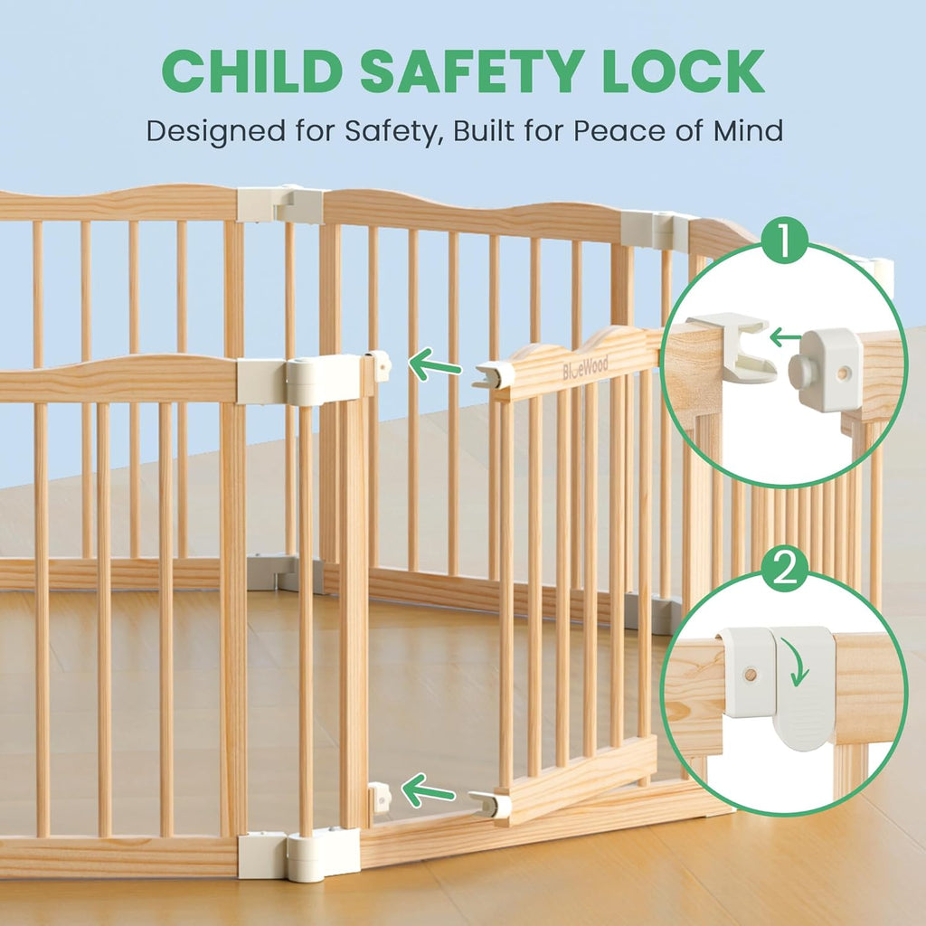 Baby Foam Climbing Blocks and Foldable Wooden Playpen