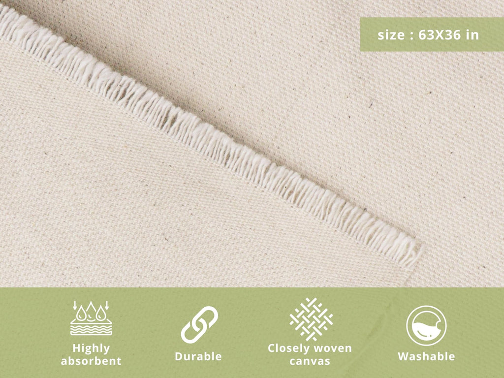 100% Cotton Duck Canvas Fabric, 1 Yd(63x36 in) - Natural