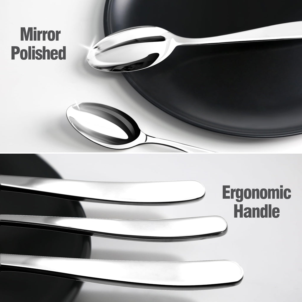 18/10 Silverware Set for 6, 30 Piece Stainless Steel Flatware Cutlery Set