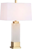 SAFAVIEH Lighting Collection Rozella Alabaster White/ Gold 30-inch Bedroom Living Room Home Office D