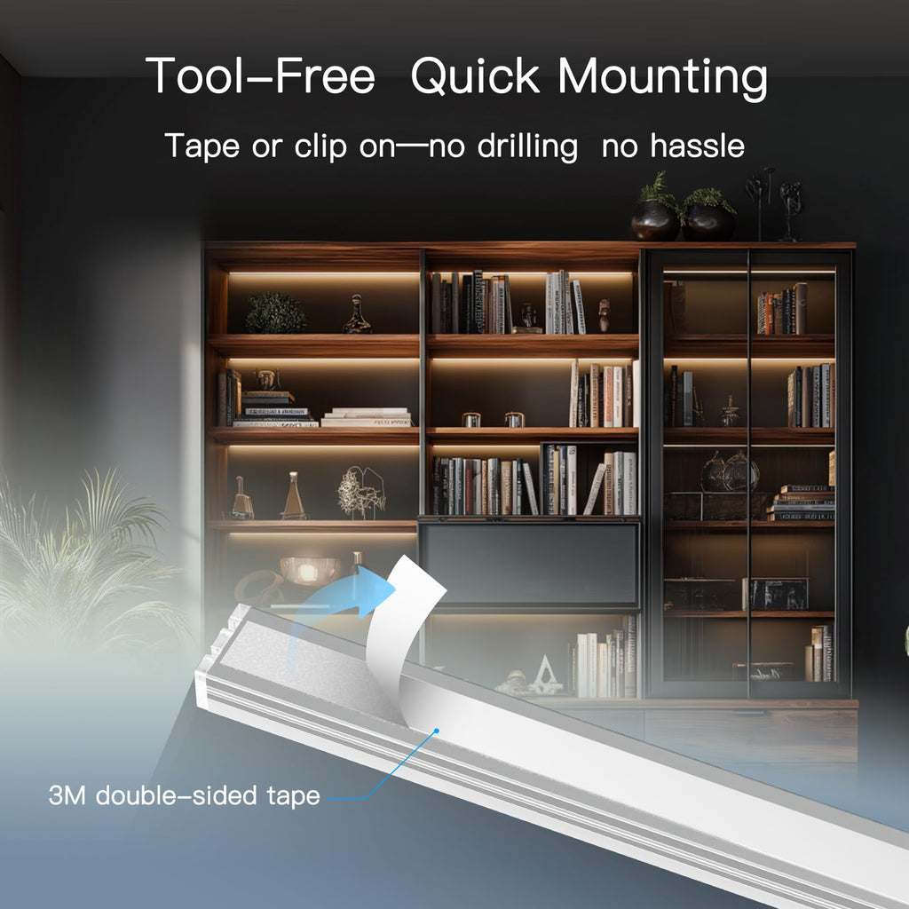 Under Cabinet LED Lighting Bars, 6-Pack, Plug-in, Dimmable