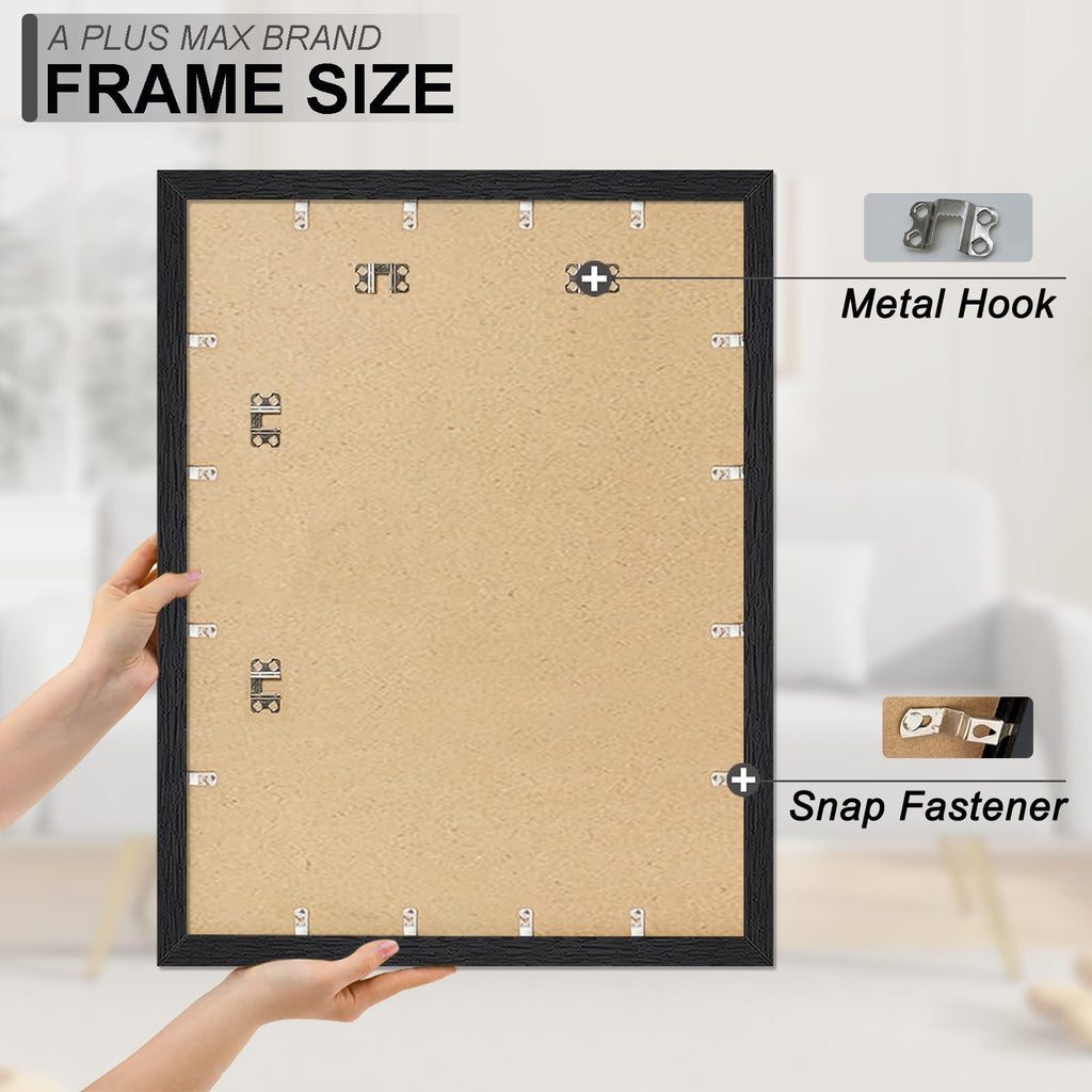 24x32 Picture Frame Set of 2 Black Light Weight Wall Mount