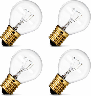 40W S11 Appliance Bulb, High Intensity, E17 Base, Clear, 4-Pack