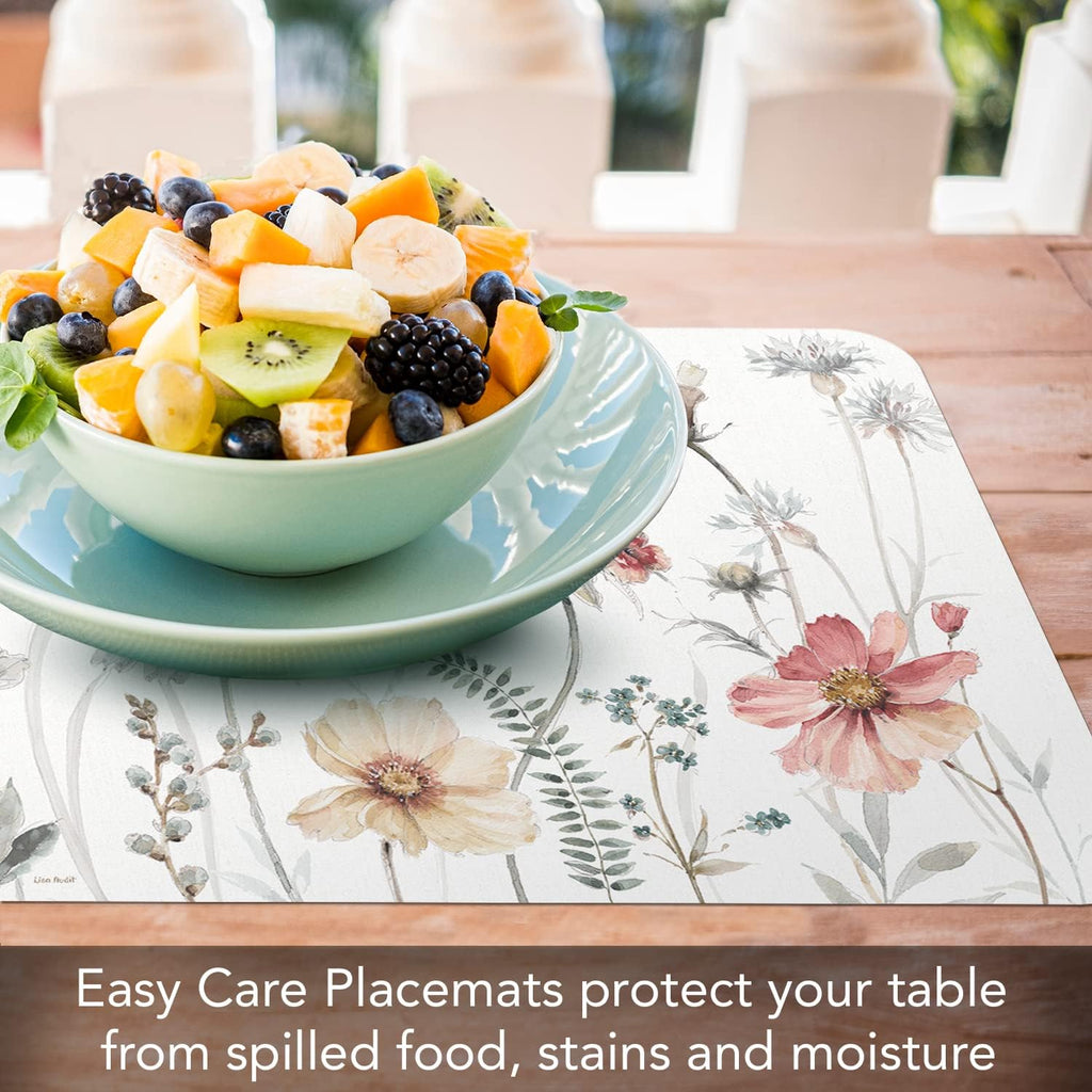 Country Weekend Reversible Easy Care Placemat 4 Pack - Set of 4