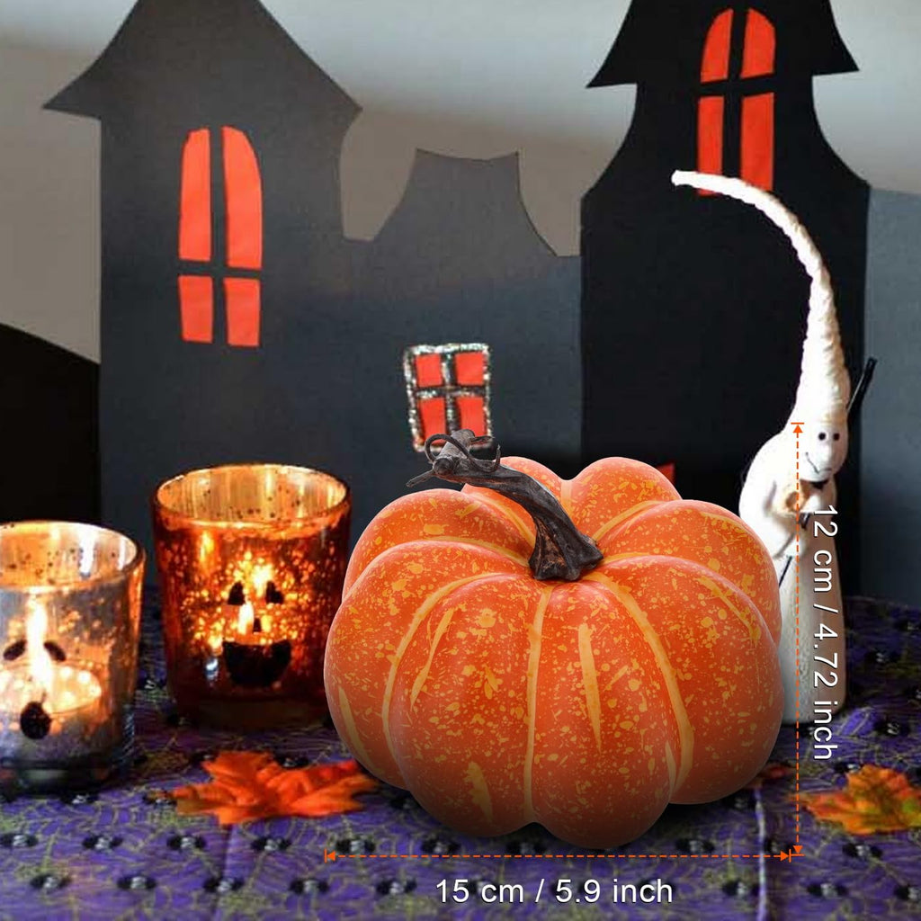 5.9 Inch Orange Artificial Foam Pumpkin Fall Decor for Thanksgiving
