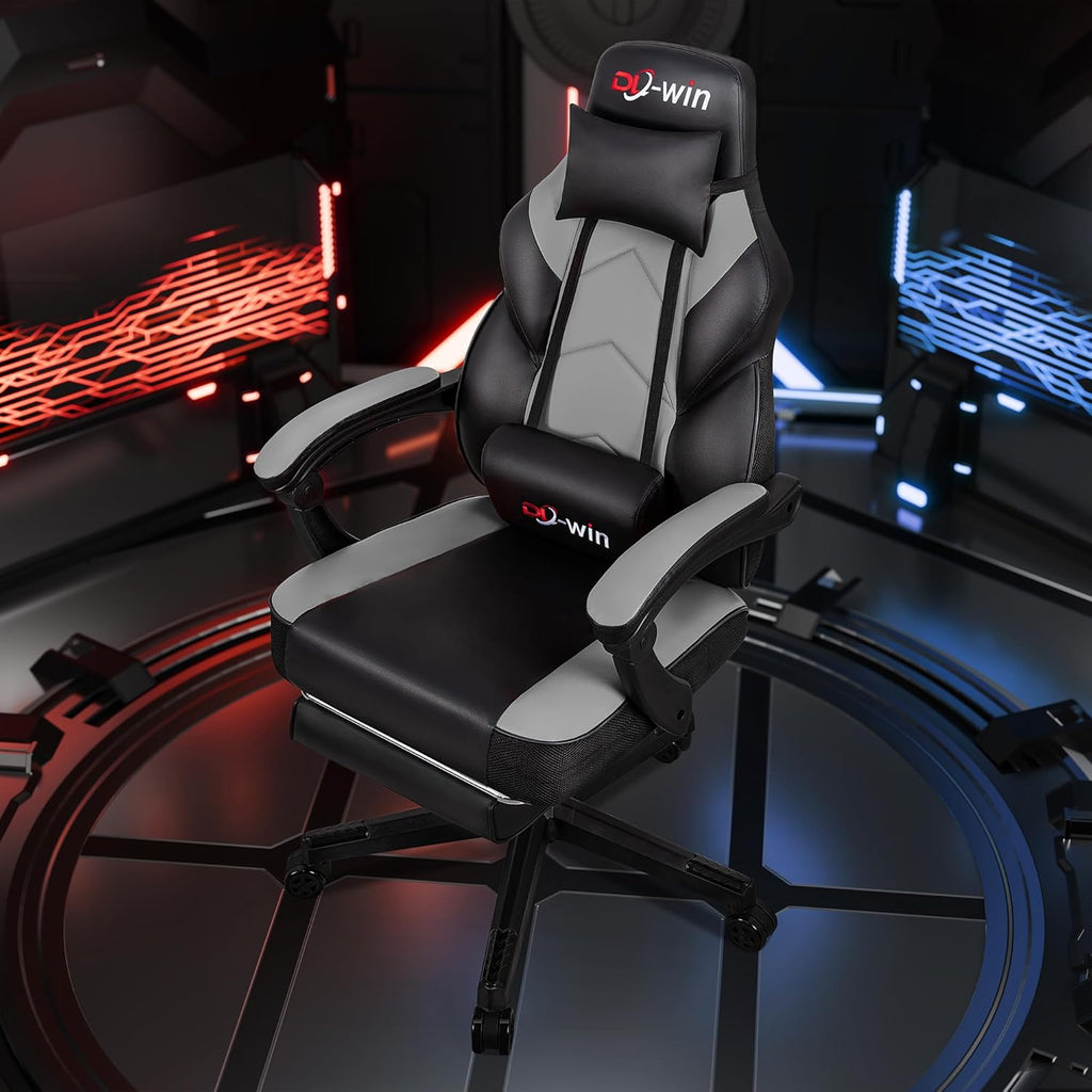 Gaming Chairs for Adults, Computer Chair with Footrest and High Back, Big and Tall Gamer Chair's with Massage Lumbar