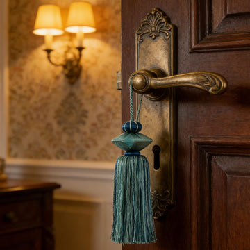 Decorative Tassels Decor, Elegant Lamp Tassels & Door Tassels, Soft Silk-Look Hanging Tassel Accent for Table - 2 Pcs