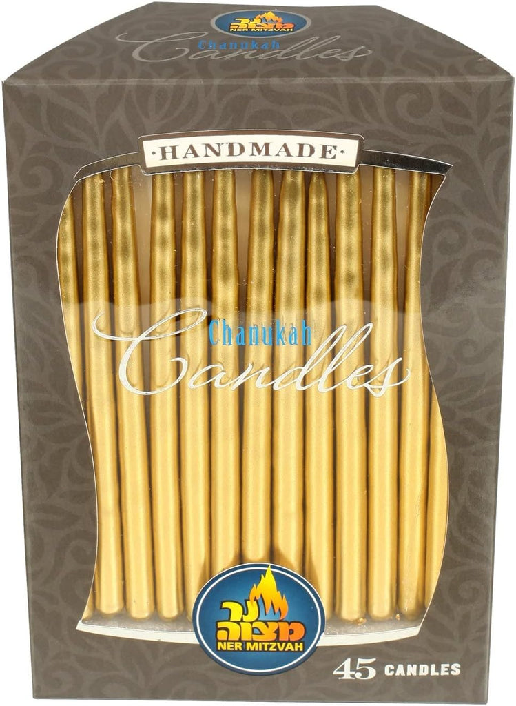 Dripless Chanukah Candles, Hanukkah Candles Fits Most Menorahs, Premium Quality Wax for All 8 Nights of Hanukkah - Set of 45
