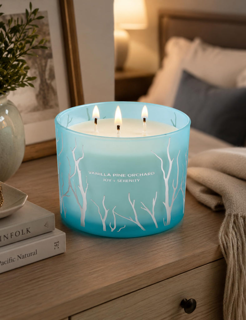 Vanilla Pine Orchard, Large 3-Wick Soy Scented Candle, 14.5 Oz