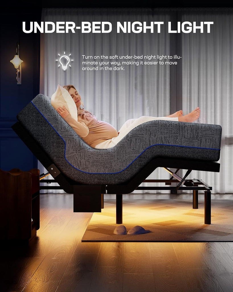 Split King Adjustable Bed Frame Electric Bed Bases with Massage