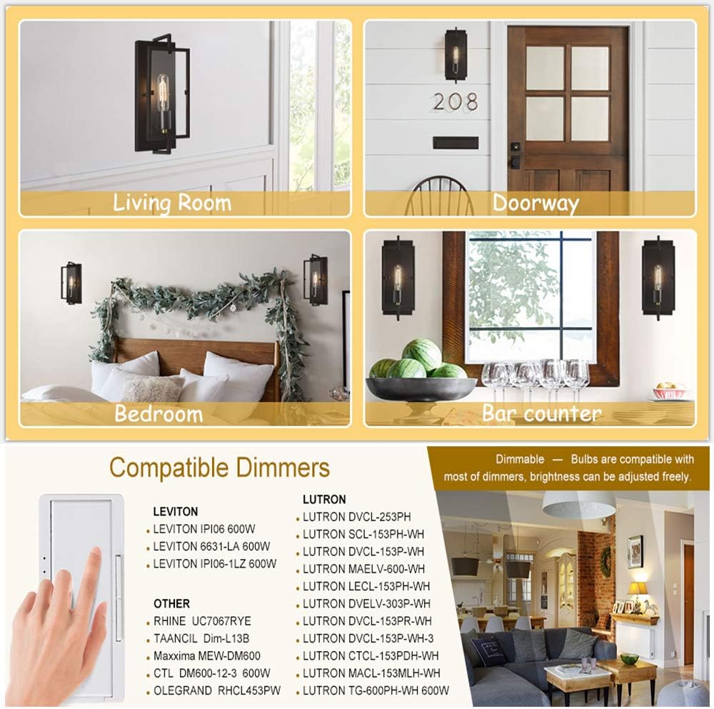 E17 T6.5 LED Tubular Filament Bulb Dimmable 4W Led Tube Bulbs 2700K