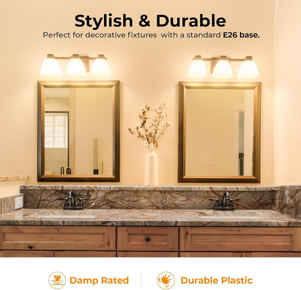 Vanity Light Bulbs, G25 LED Globe Light Bulbs for Makeup Mirror Dressing Room, 60W Equivalent, 2700K Soft White
