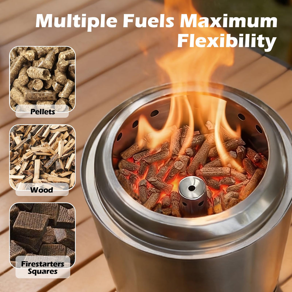 Tabletop Fire Pit, Smokeless Firepit Outdoor & Patio, Safe Burning Portable Mini Table Top Firepit with Carry Bag