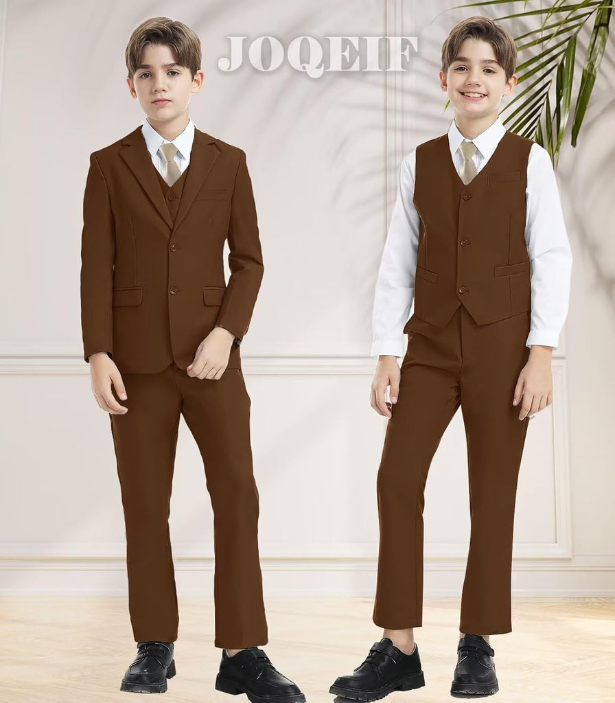 Boys Suits Formal Slim Fit Wedding Ring Bearer Outfit Dress Tuxedo Suit Set