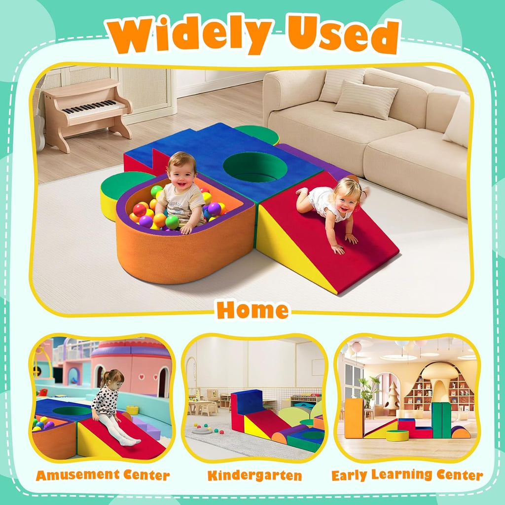 6PC Toddler Climbing Toys Indoor, Foam Climbing Blocks for Toddlers