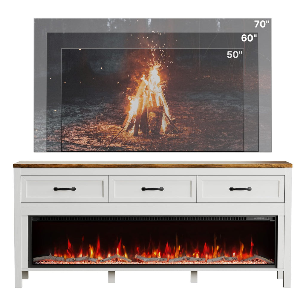65" Modern for TVs Up to 75 Inch, Off White