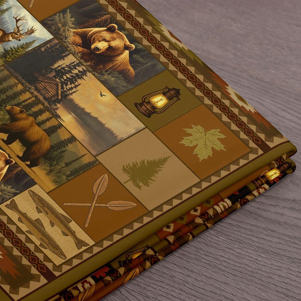 Rustic Bear Upholstery Fabric 2 Yards