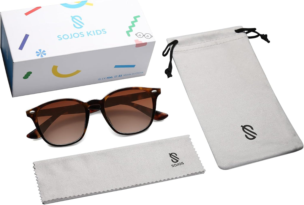 Retro Kids Square Polarized Sunglasses for Girls Boys UV400 Protection De Sol Gafas SK5616