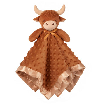 Loveys for Babies Highland Cow Security Blanket Baby Girl and Boy Gifts Newborn Soft Lovie for Infant and Toddler