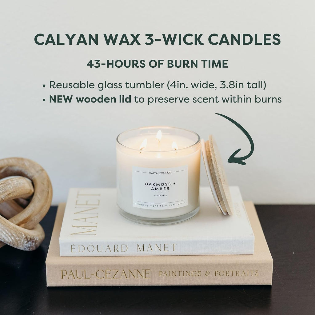 Mahogany & Cashmere 3 Wick Scented Candle - 43 Hour Burn - Set of 149