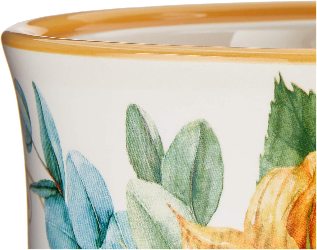 Sunflower Fields 3-Piece Ceramic Canister Set with Airtight Lids - Decorative Floral Storage Jars Counter, Pantry - Set of 3