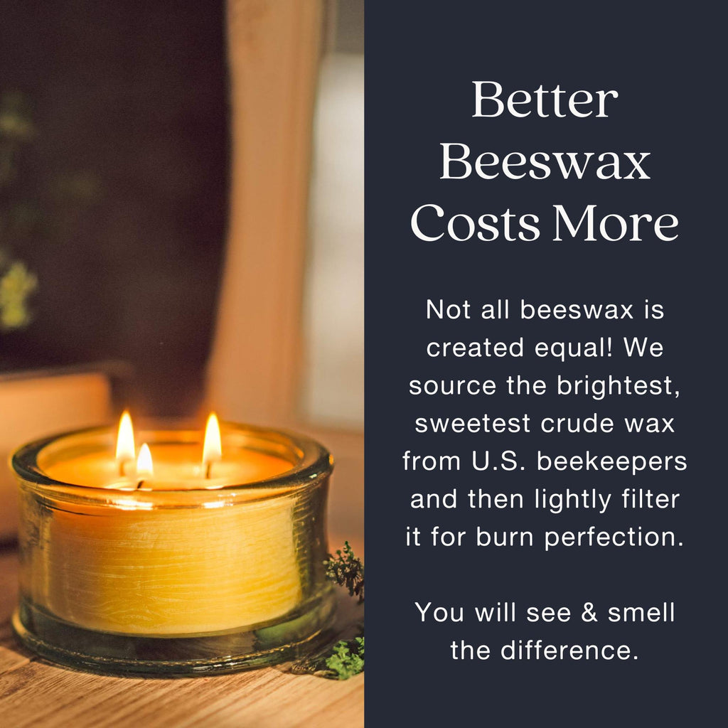 Botanica Beeswax 3-Wick Candle, 10 oz, Lavender Essential Oil