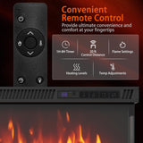 40 Inches 3-Sided Electric Fireplace Insert, 1200W Recessed, Wall-Mount, Freestanding Fire Place with Remote Control