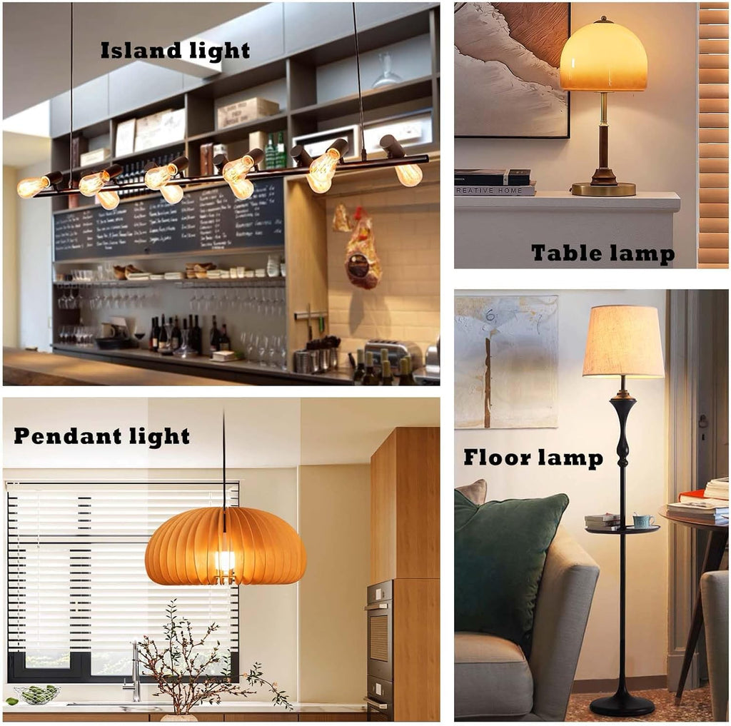 LED Light Bulbs, Dimmable Vintage Light Bulb 25 Watt Equivalent, E26 Filament Bulbs, ST19 Antique Amber Glass Bulbs