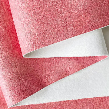 Pink Faux Leather Fabric by Separated Yard, for Crafts, Soft Grain Upholstery Fabric, 36"x54"