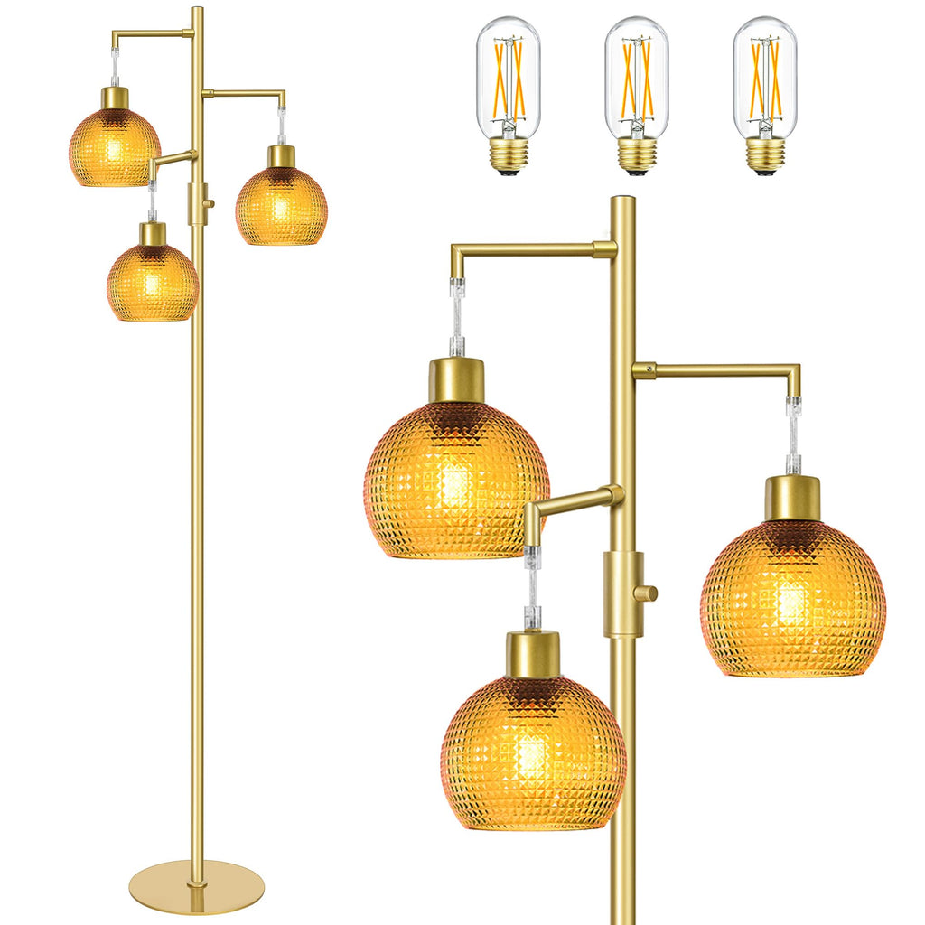Modern Floor Lamp, Mid Century Standing Tree Lamps Dimmable