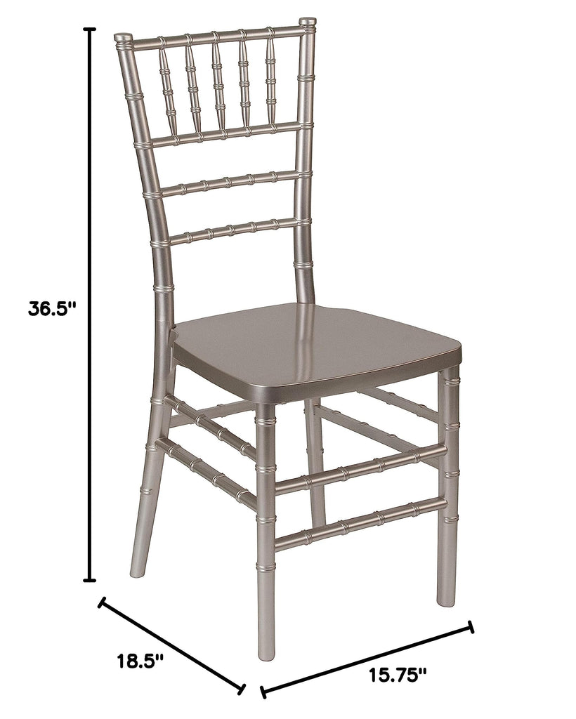 Pewter Resin Ballroom Chair
