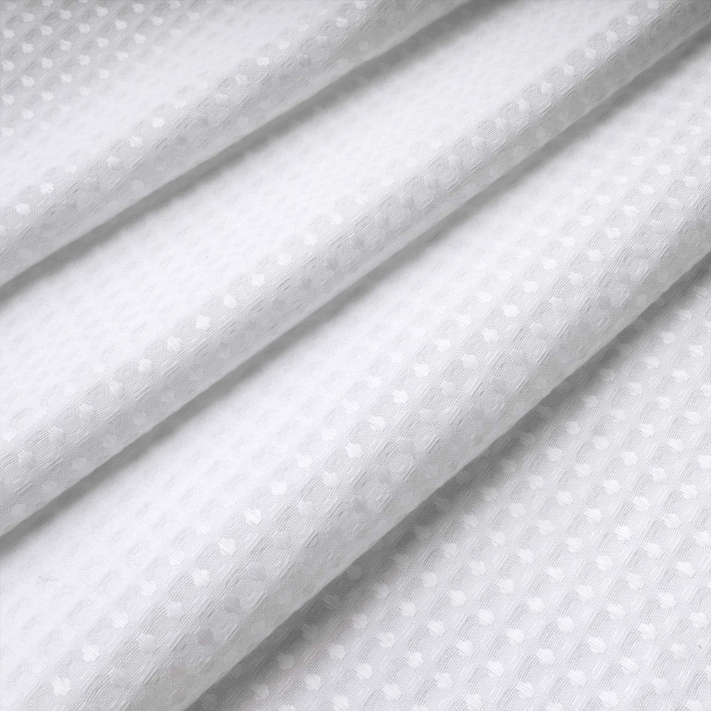 RiverDream Heavyweight Waffle No Hook Shower Curtain with Liner, White, 36x74