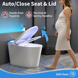 Smart Toilet with Heated Seat & Auto Open/Close Lid in ADA Height 17" | Dual Flush 1.0/1.27 GPF