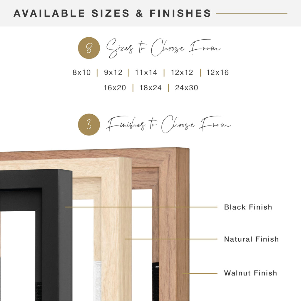 Canvas Float Frame, 8x10, Walnut