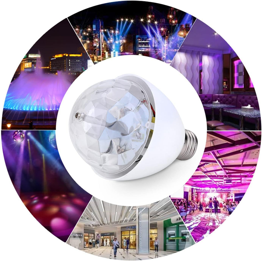 Disco Balls Lamps, 3W E27 Rotating Colorful LED