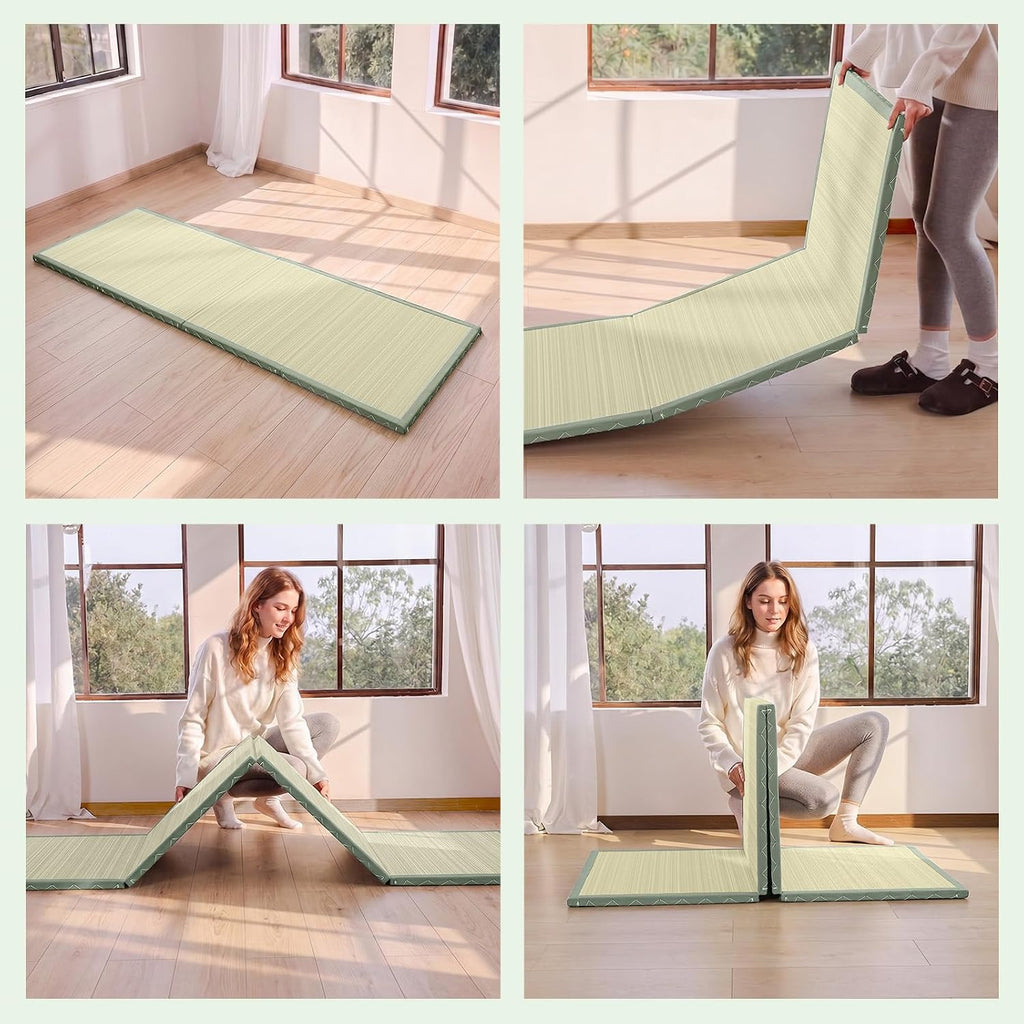 Japanese Tatami Mat, Foldable Floor Sleeping Pad Futon Mattress