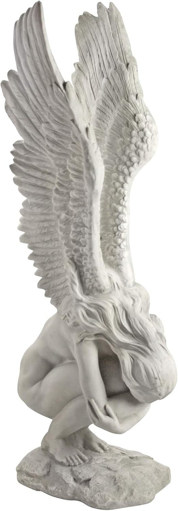 Remembrance and Redemption Angel Religious Indoor/Outdoor Garden Statue, From Base to Top of the Wings Nearly 3 feet
