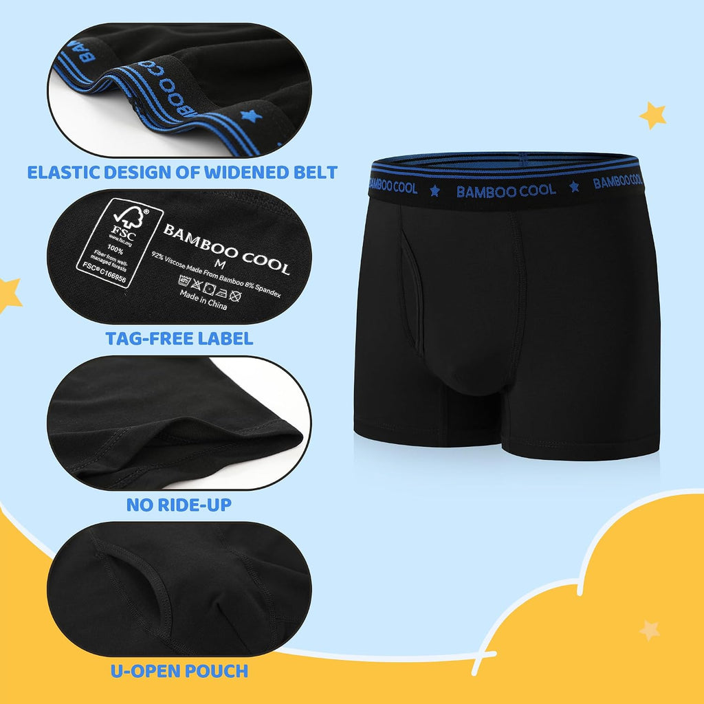 Ultra Breathable Boys' Underwear Soft Boxer Briefs Pack