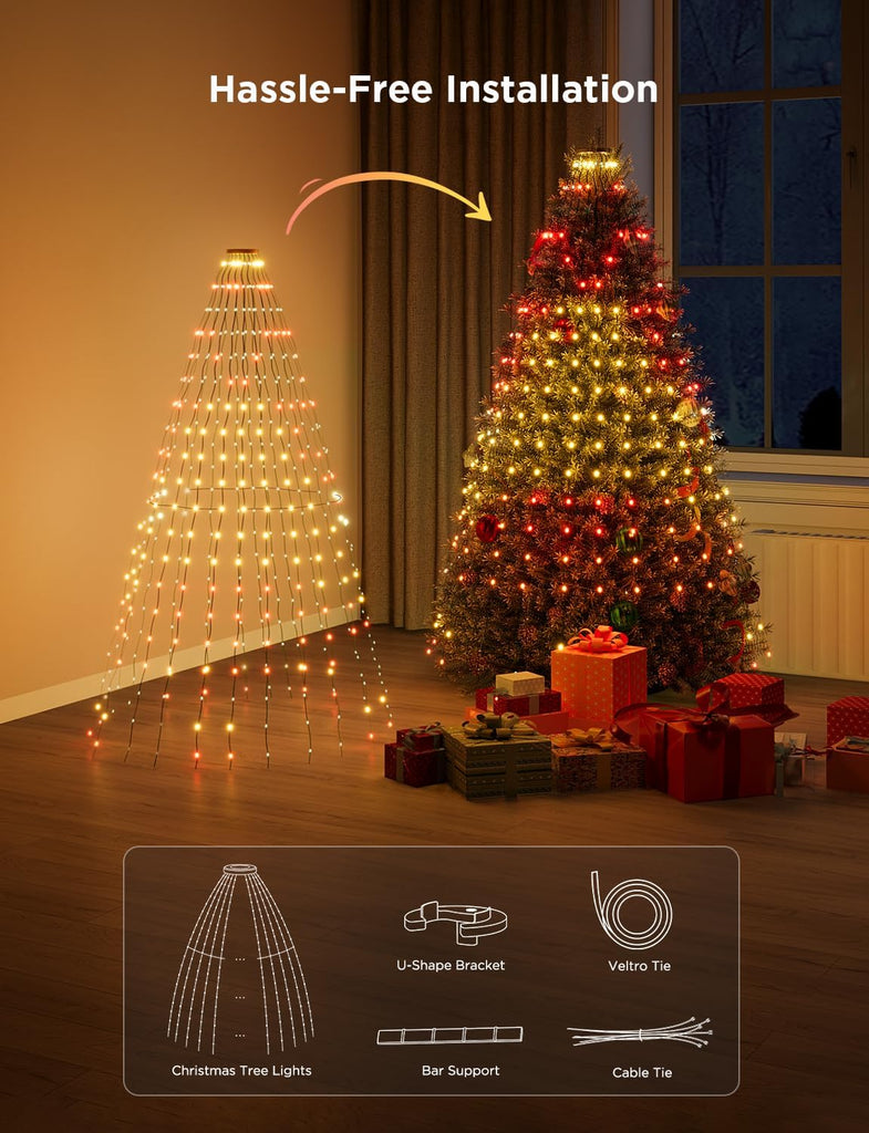 Christmas Tree Lights, 6.6ft × 24 String Lights for Holiday Decor